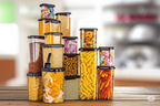 Fancy Jars & Containers Set Transparent(350ml,650ml,950ml and 1400ml) pack of 16