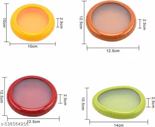 HADPA STORE 4-Piece Siliconee Fruit and Vegetable Storage Containers Set – Reusablee Freshness Saver for Avocados, Onions, Lemons, Tomatoes, and More – Anti-Oxidation Food Storage for Fridge
