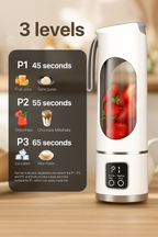 Portable USB Juicer Blender Bottle | Rechargeable Mini Smoothie Maker with Digital Display | Electric Fruit Mixer for Travel, Gym, Kitchen | Protein Shake & Juice Maker